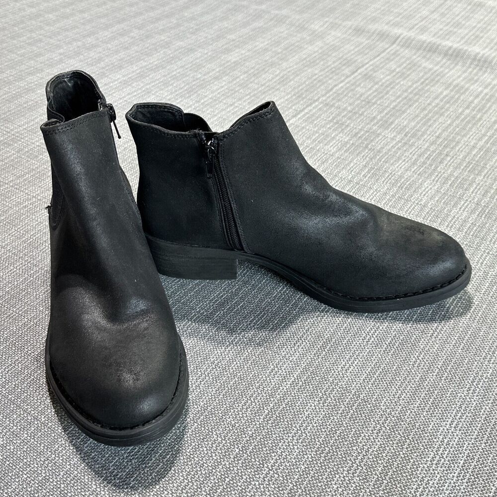 B-52 Bullboxer Ankle Boots Womens 10 Black Catalina Chelsea Booties Faux‎ Suede